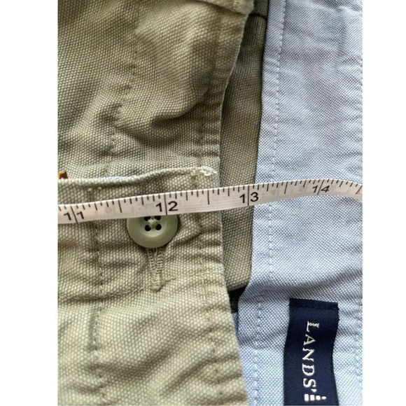 Land's End Mens 37 Soft Green Khaki 100% Cotton Casual/Working Pants - Picture 6 of 11